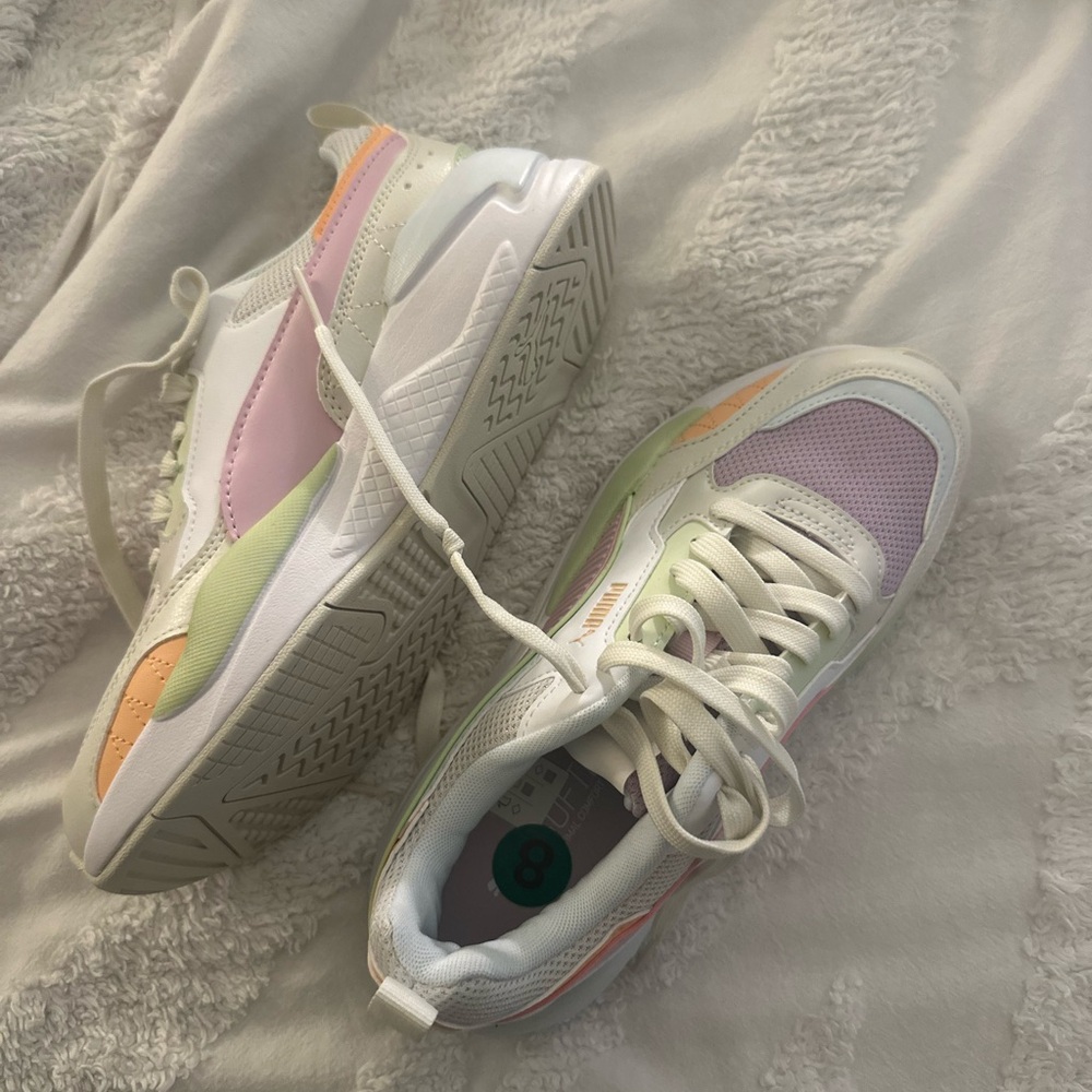 Puma Pastel Pink and Orange Women's Sneakers